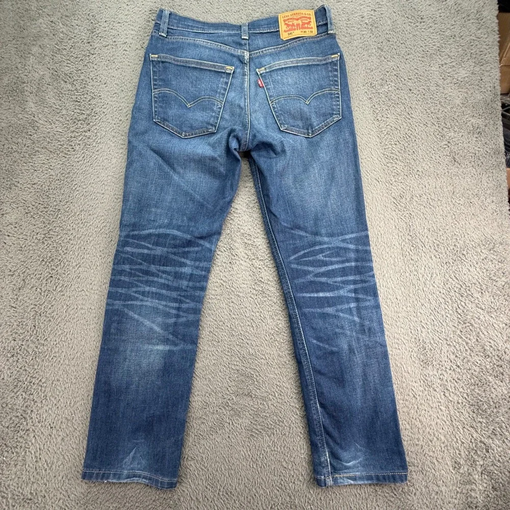 Levi's‎ 541 Athletic Taper Mens 30x32 Blue Medium Wash Stretch Jeans
